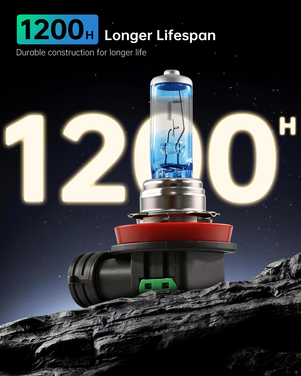 H11 Long-Life Halogen Bulbs (2-Pack)